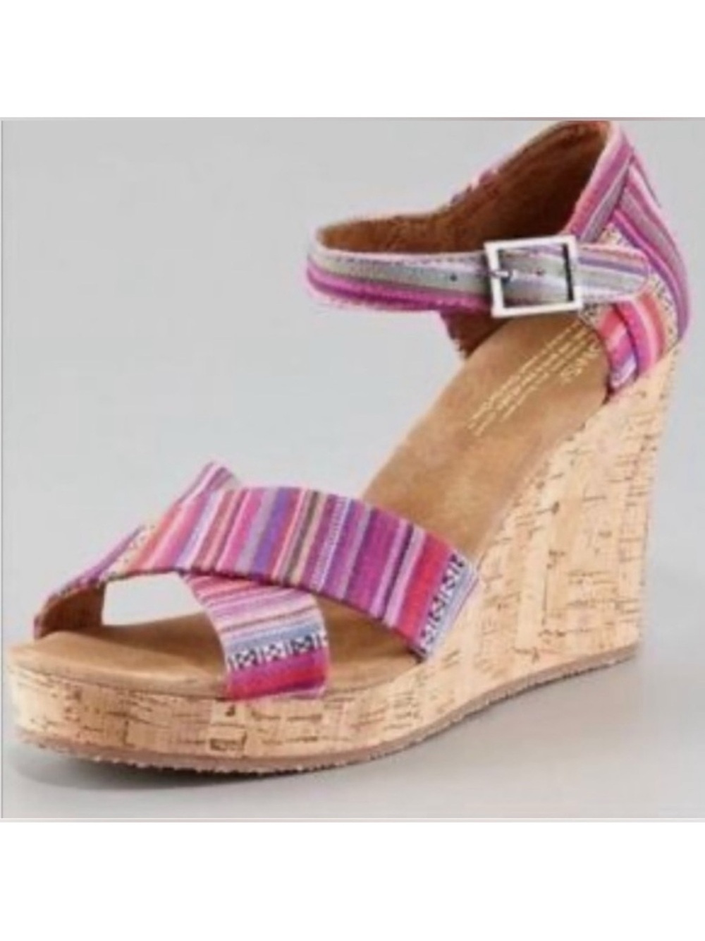 TOMS Sienna Women's Canvas Wedge Sandals Boho Festival Summer